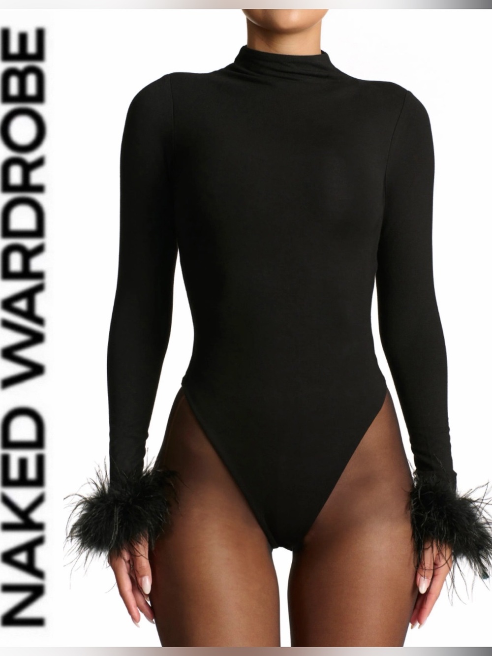 Naked wardrobe š¤ butter fine feathers long sleeve bodysuit